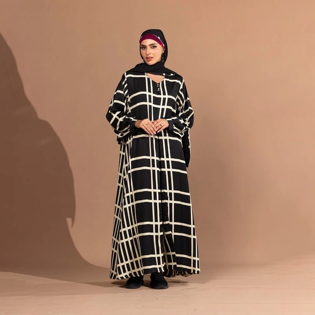 Georgette Printed Abaya Design with Scarf